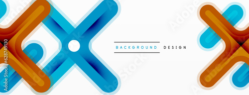 Cross line background minimal geometric template. Design for wallpaper, banner, background, landing page, wall art, invitation, prints, posters