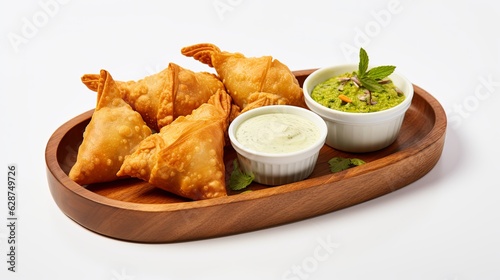 Deep fried samosas, generative ai photo