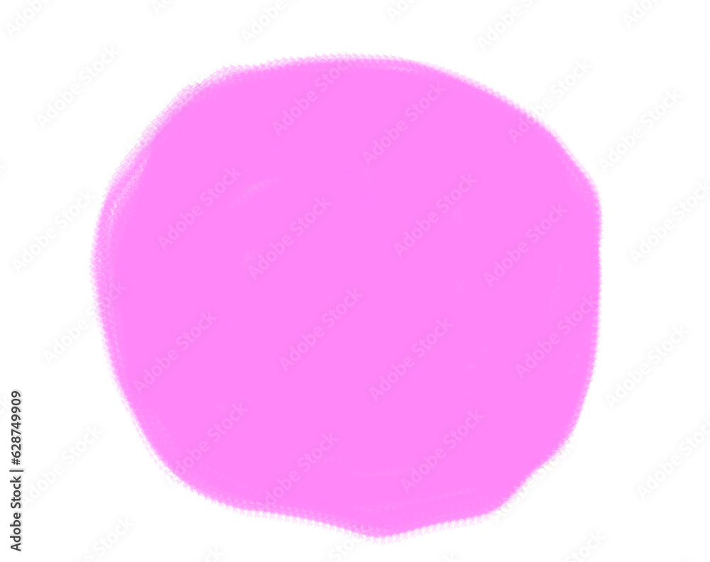 An isolated pink circle text block with space for copy or logo against a blank background. An isolated pink circle text block with space for copy or logo against a blank background.