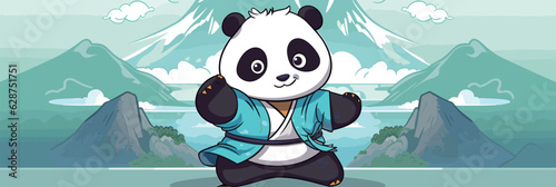 Adorable Panda Poster and Vector Clothing Design