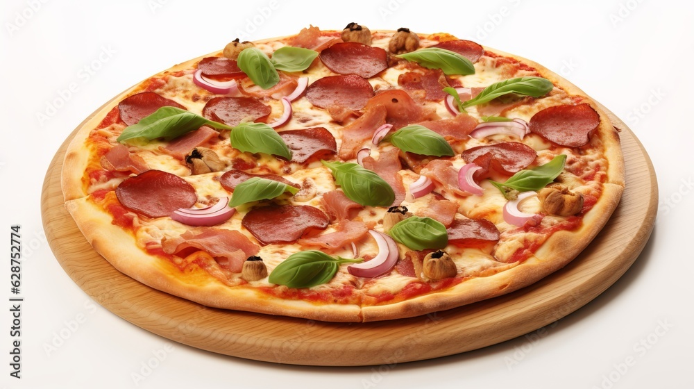 Pizza on White Background
