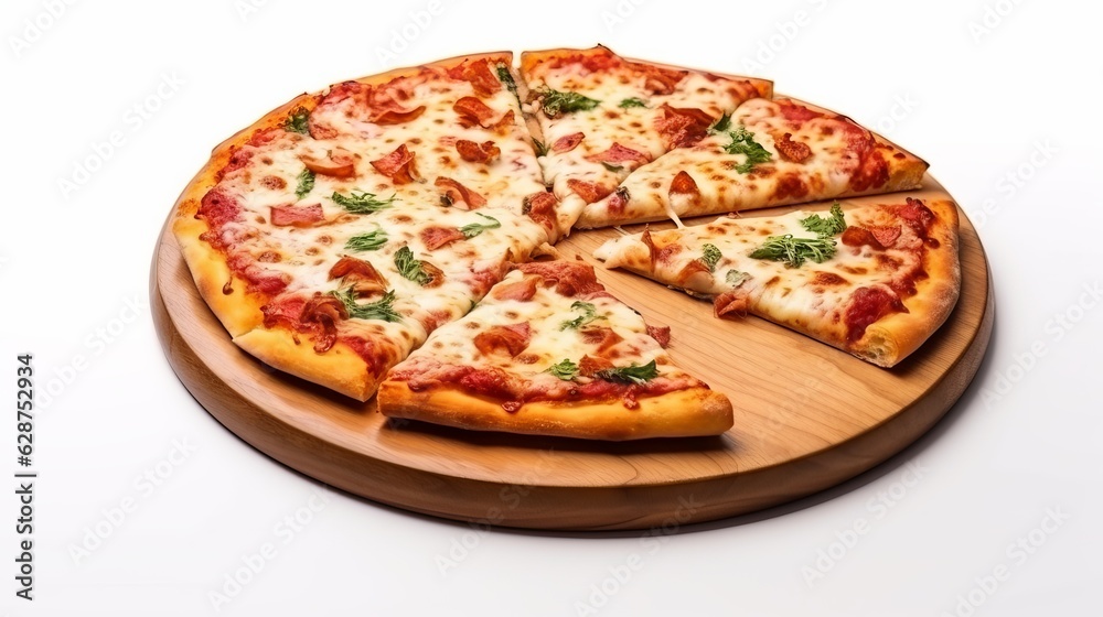 Pizza on White Background