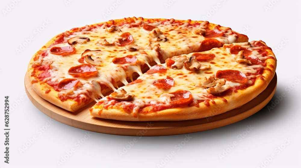 Pizza on White Background