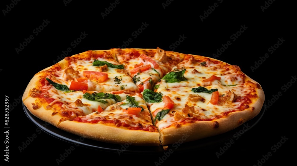 Pizza on White Background