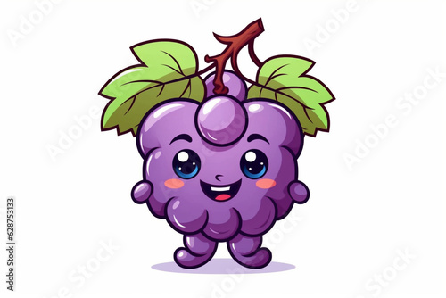 cool cute cartoon grapes © Salawati