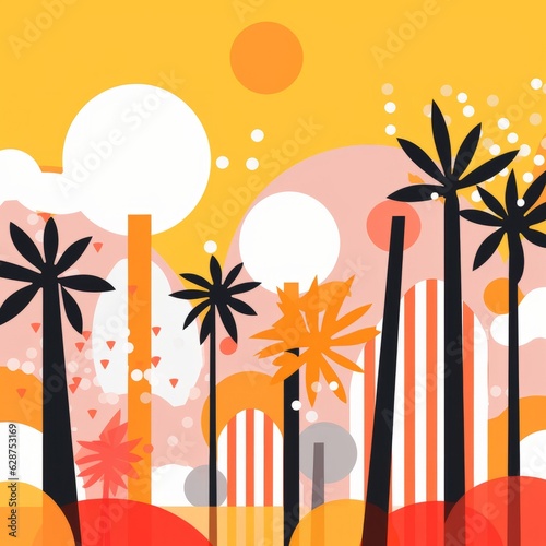 Artistic Abstract Summer Theme Background