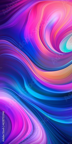 Purple and blue wallpaper with a colorful  Generative ai