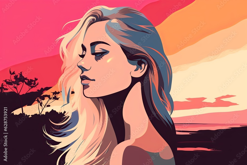 Bold Sleek Graphical Minimalist Female Profile Design Bold Sleek Graphical Minimalist Female Profile Design