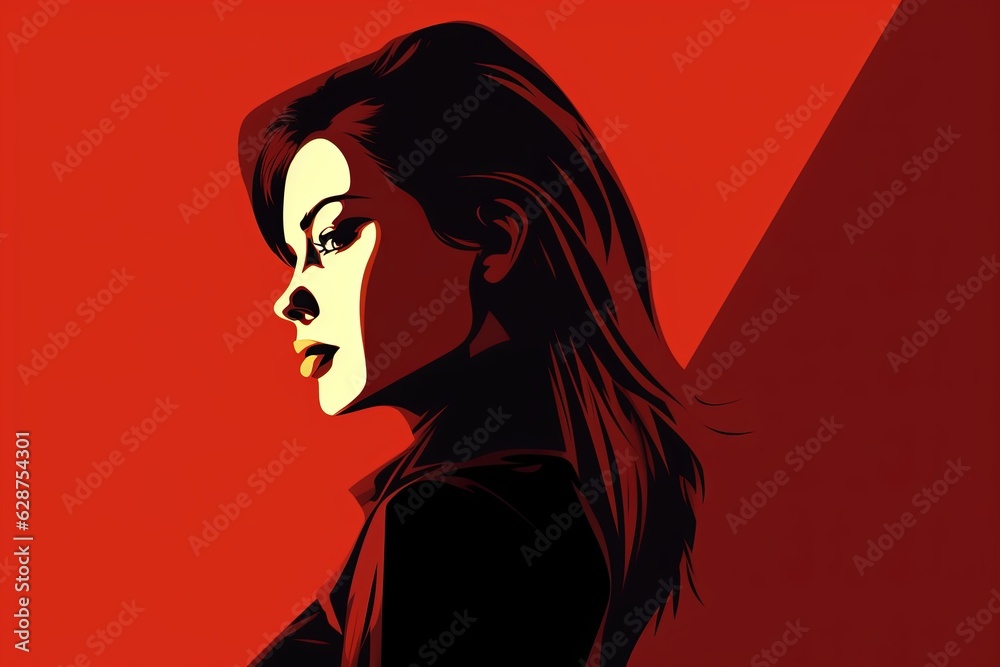 Bold Sleek Graphical Minimalist Female Profile Design Bold Sleek Graphical Minimalist Female Profile Design