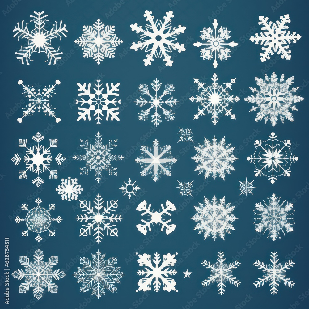 Winter's Whimsical Snowflake Doodles A Vector Image Celebrating Love Winter's Whimsical Snowflake Doodles A Vector Image Celebrating Love
