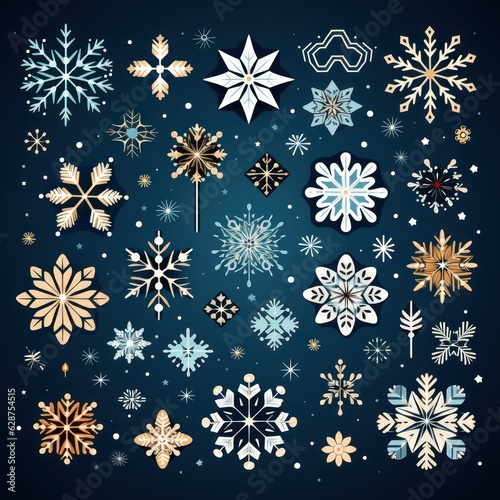 Winter s Whimsical Snowflake Doodles A Vector Image Celebrating Love