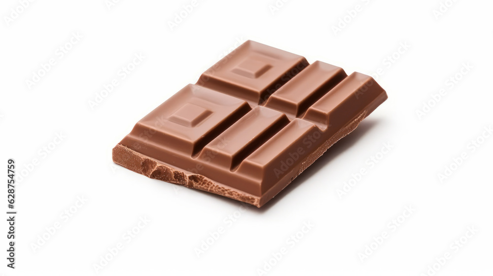 photograph of Chocolate bar isolated on white background macro lens realistic studio lighting.generative ai photograph of Chocolate bar isolated on white background macro lens realistic studio lighting.generative ai