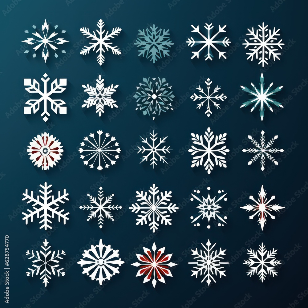 Winter's Whimsical Snowflake Doodles A Vector Image Celebrating Love Winter's Whimsical Snowflake Doodles A Vector Image Celebrating Love