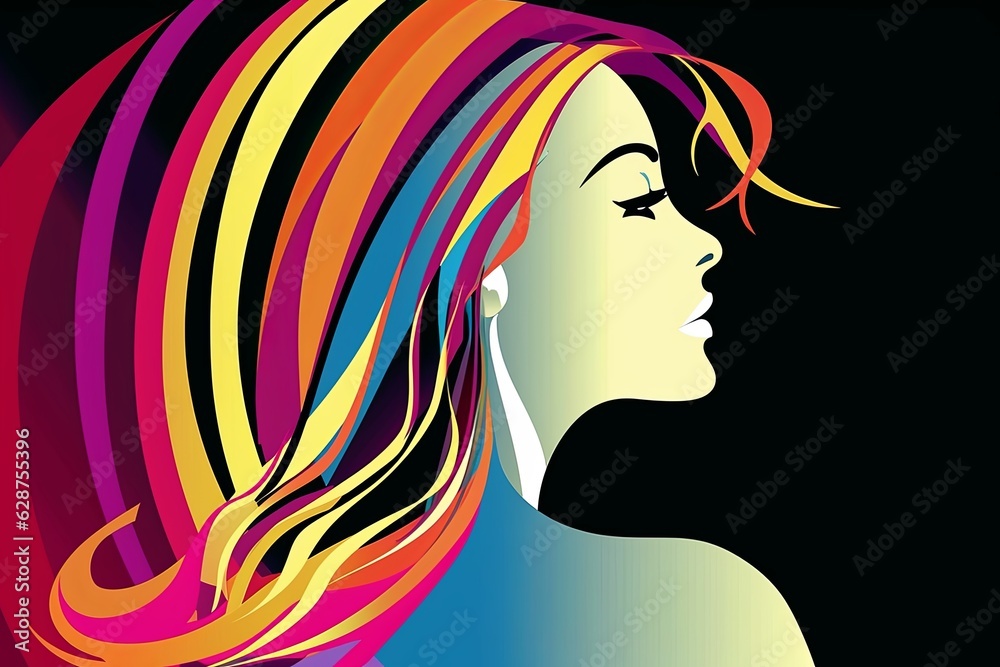 Bold Sleek Graphical Minimalist Female Profile Design Bold Sleek Graphical Minimalist Female Profile Design