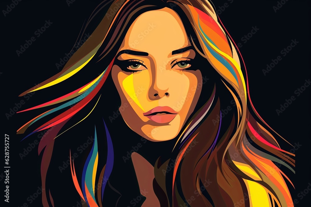 Bold Sleek Graphical Minimalist Female Profile Design Bold Sleek Graphical Minimalist Female Profile Design