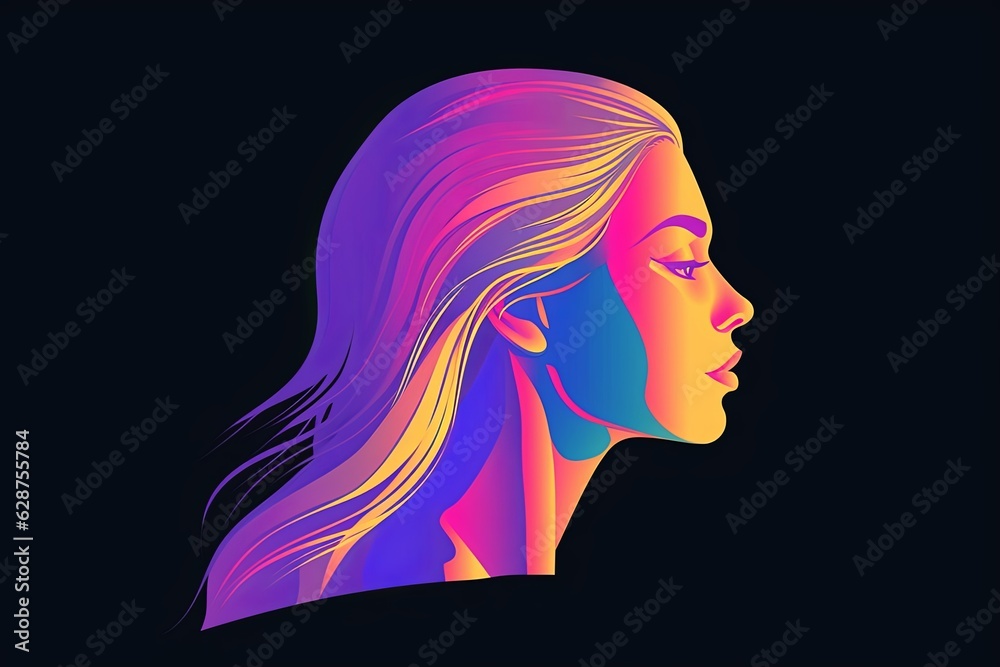 Bold Sleek Graphical Minimalist Female Profile Design Bold Sleek Graphical Minimalist Female Profile Design