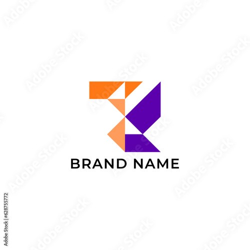 Free Download ILLUSTRATION LETTER T AND K GEOMETRIC LOGO ICON PURPLE ORANGE COLOR TEMPLATE SIMPLE MINIMALIST DESIGN ELEMENT VECTOR GOOD FOR APPS, BRAND  - GFXLoad
