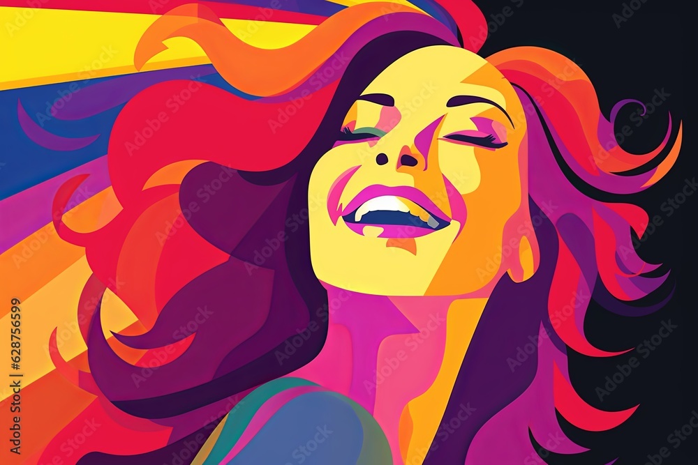 Bold Sleek Graphical Minimalist Female Profile Design