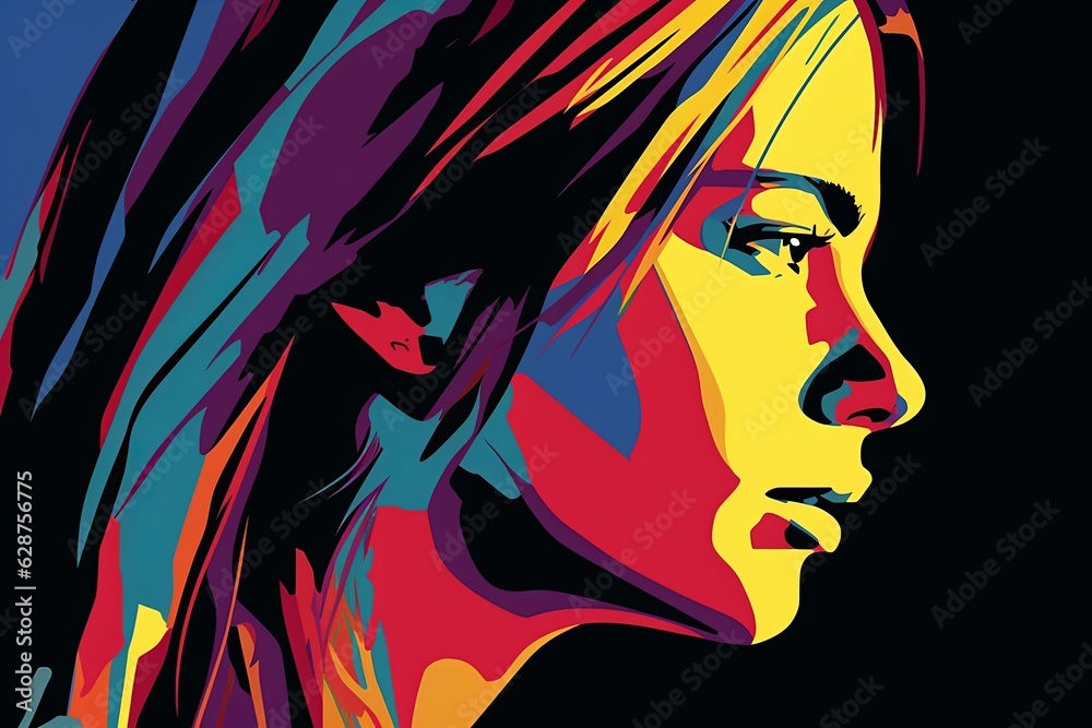 Bold Sleek Graphical Minimalist Female Profile Design Bold Sleek Graphical Minimalist Female Profile Design