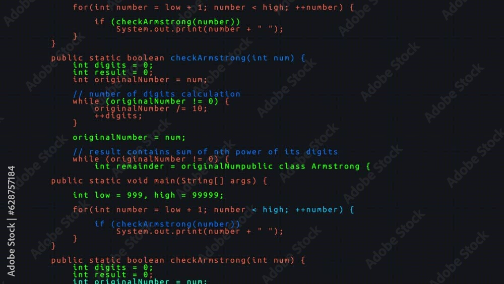 4K Programmer coding program code are written and moved in the virtual space. Data flow animation. IT, software development and hacking concept. encrypted security code