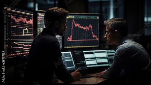 A trader mentors a student of stock trading. Generative AI