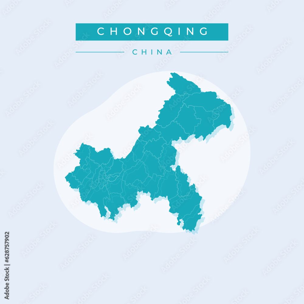 Vector illustration vector of Chongqing map China