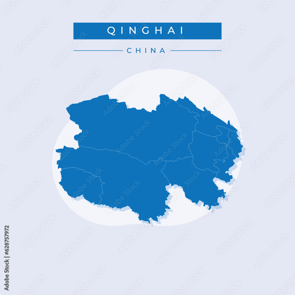 Vector illustration vector of Qinghai map China