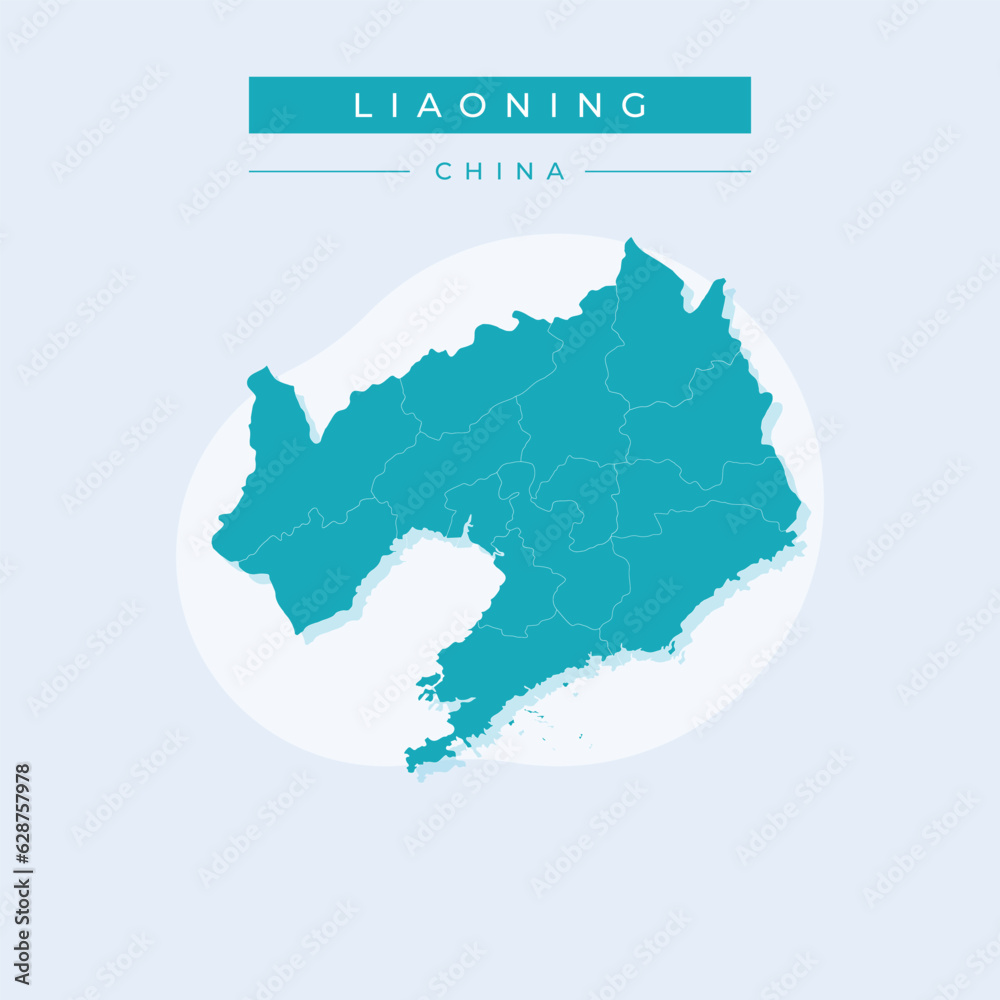 Vector illustration vector of Liaoning map China