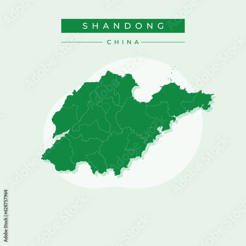Vector illustration vector of Shandong map China