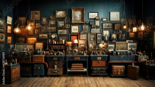 Step into the dream of a professional photographer with this image of a vintage studio