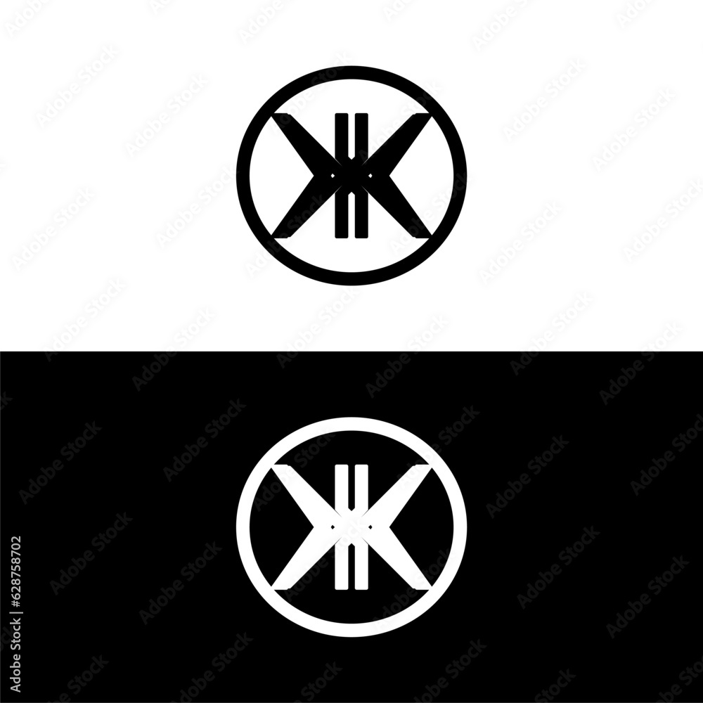 Creative, simple and elegant Initial letter HX or XH logo template in flat design monogram illustration Creative, simple and elegant Initial letter HX or XH logo template in flat design monogram illustration