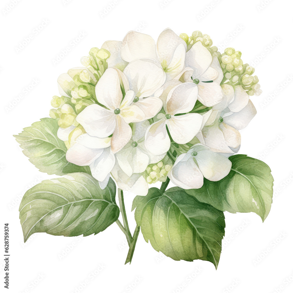 Fototapeta premium white hydrangea