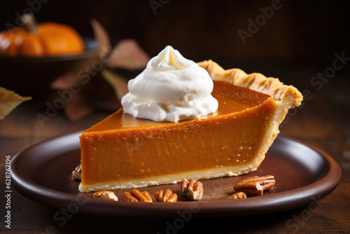 Piece of pumpkin pie
