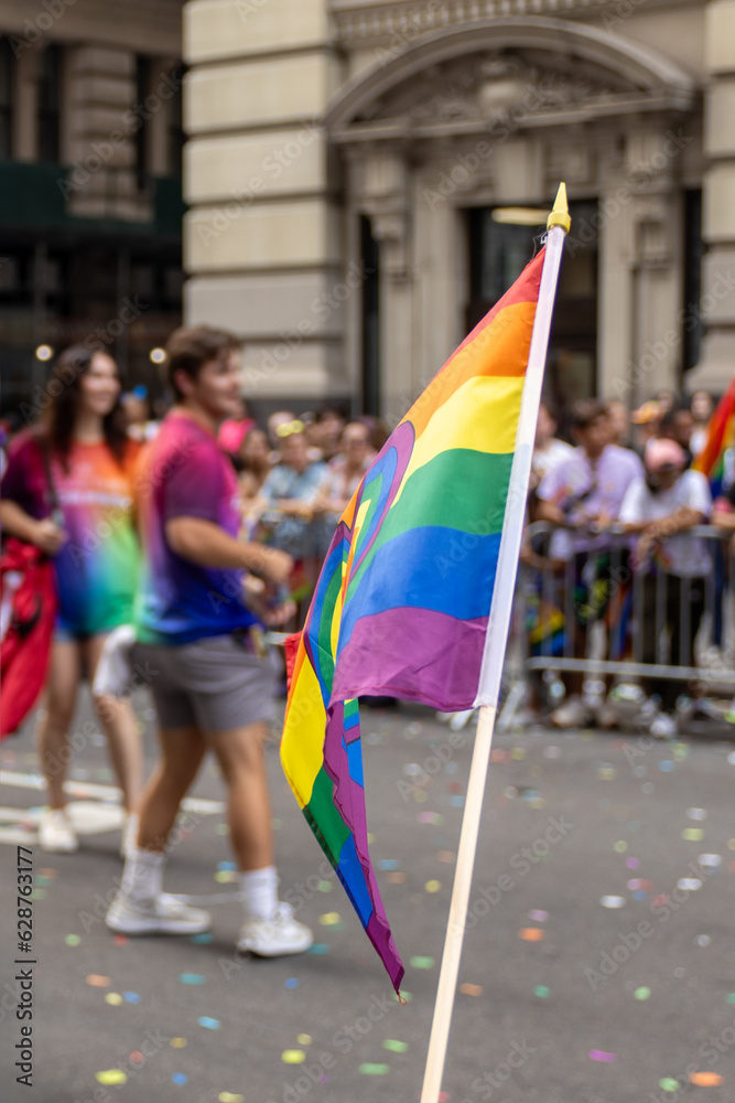 rainbow flag. LGBTQ concept. Pride March 