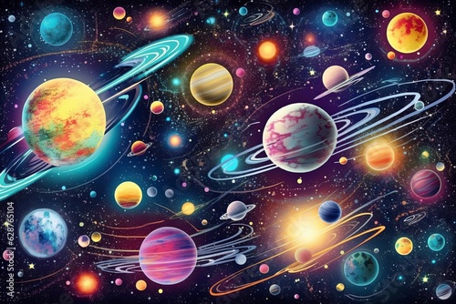 Cosmic Celestial Infustion Background Design
