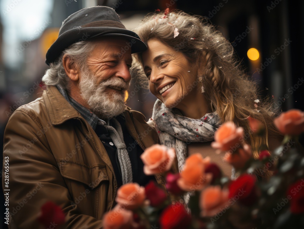Obraz premium Cherishing the Golden Years: Old People Love and Enjoy Life