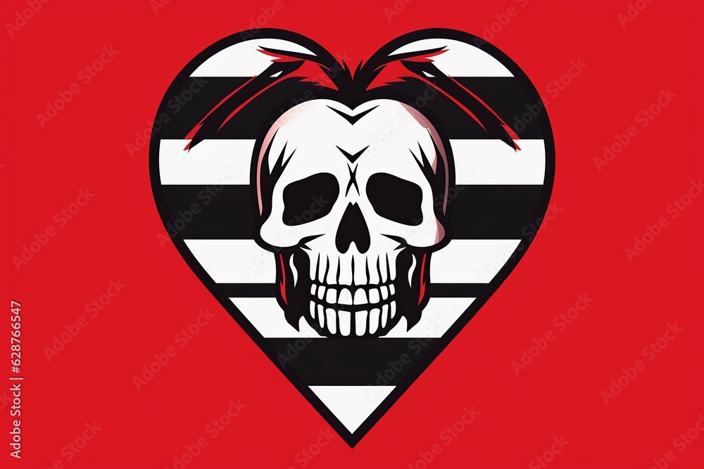 Creepy Dark and Strange Themed Heart Design Minimalist Graphic Creepy Dark and Strange Themed Heart Design Minimalist Graphic