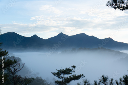 fog over the mountains