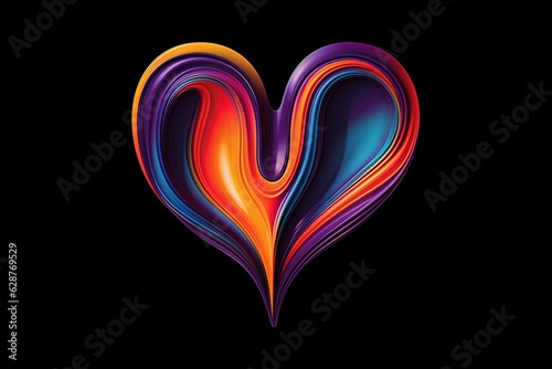 Diverse and Unique Minimalistic Sleek and Defined Heart Design Graphic