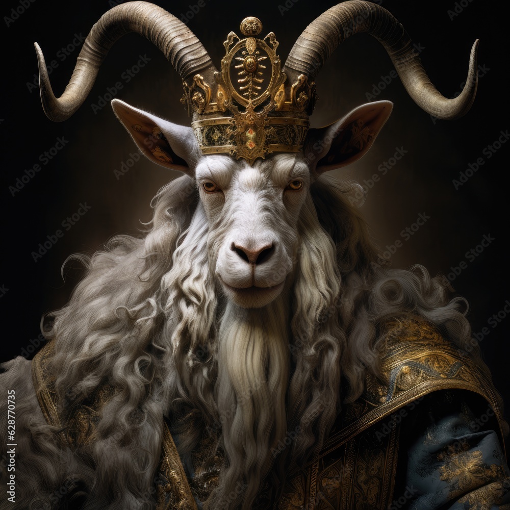 King goat, greatest of all time, AI generated Image King goat, greatest of all time, AI generated Image