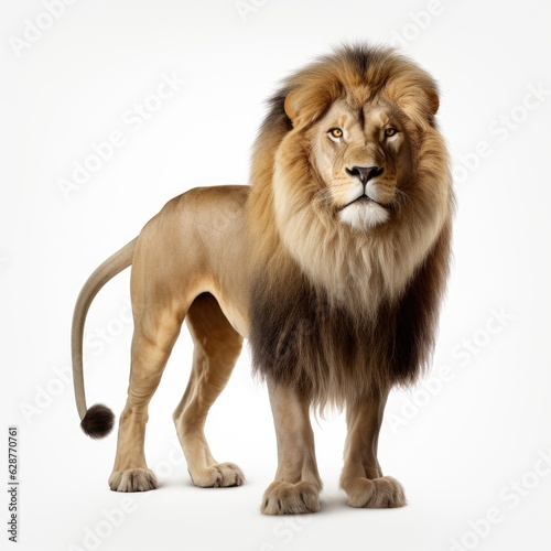 Lion in white background  AI generated Image