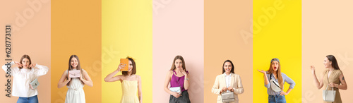 Collage of beautiful young ...
