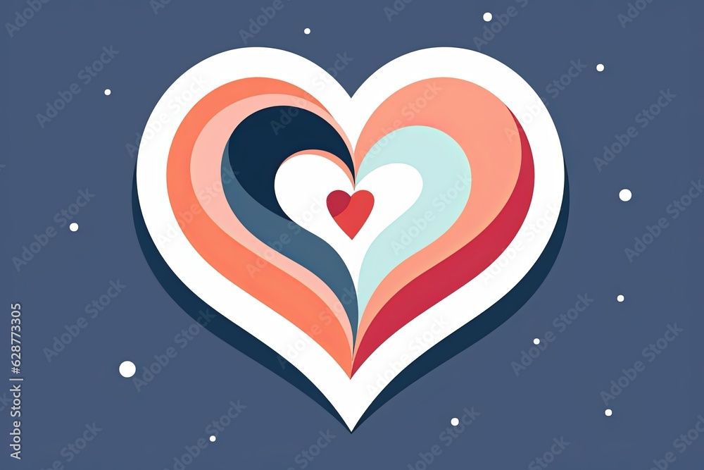 Diverse and Unique Minimalistic Sleek and Defined Heart Design Graphic Diverse and Unique Minimalistic Sleek and Defined Heart Design Graphic