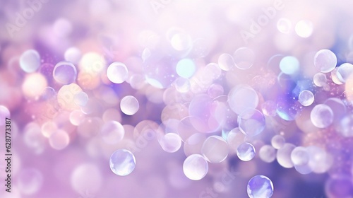Generative AI : Abstract colorful Lavender and Pearl White bokeh light background. Vector illustration © Generative AI