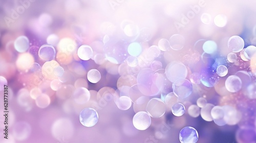 Generative AI : Abstract colorful Lavender and Pearl White bokeh light background. Vector illustration