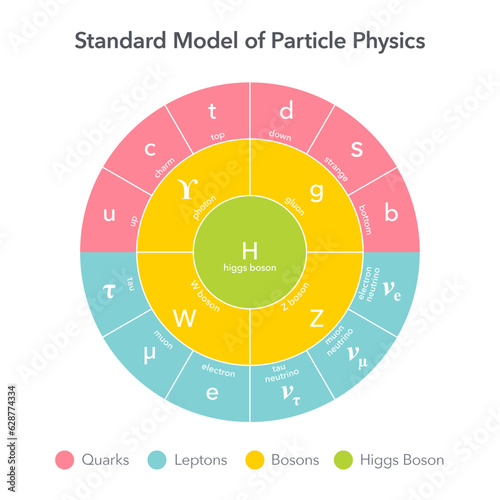Standard Model of Particle Physics vector illustration chart