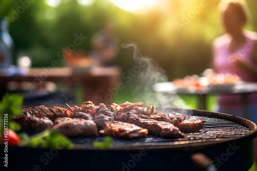 barbecue on the grill 