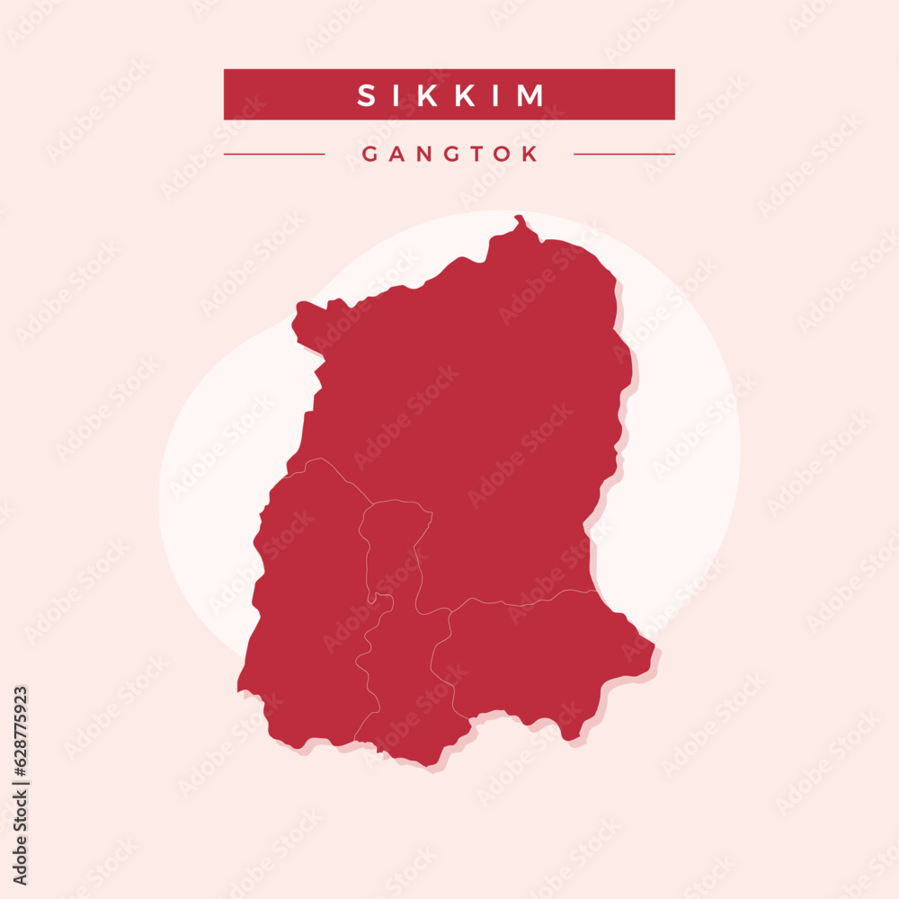 National map of Sikkim, Sikkim map vector, illustration vector of Sikkim Map. National map of Sikkim, Sikkim map vector, illustration vector of Sikkim Map.