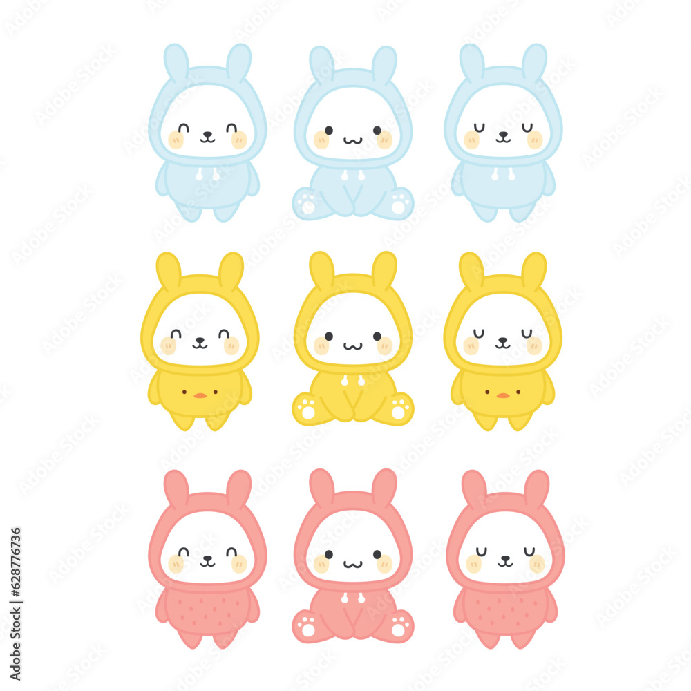 cute animal vector white background
