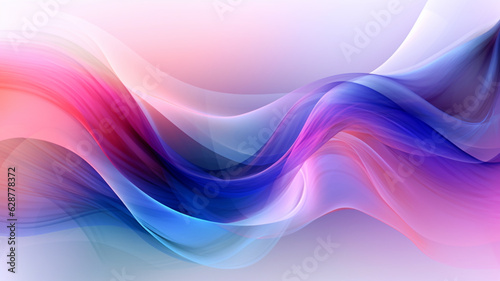Abstract transparent smooth shiny color spectrum wave design element vector graphic, AI generated.
